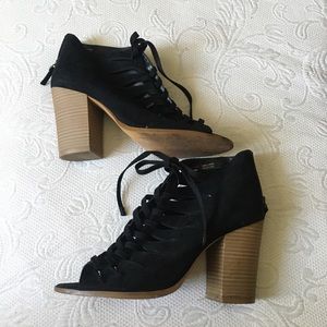Black Block Heel Sandals